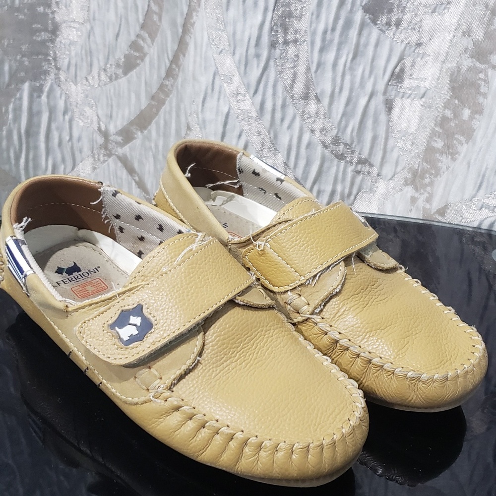 Boys Ferroni Velcro Slip Dress Shoes Size US 13